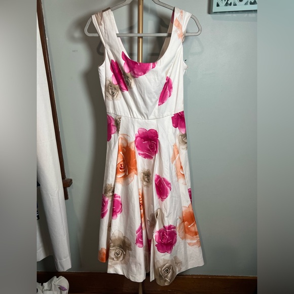 Calvin Klein Dresses & Skirts - Calvin Klein Pink and Orange Sleeveless A-Line Midi Dress